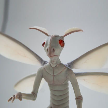 Mothman of West Vigrinia state! Weird and creepy sculpture of Mothman cryptid creature