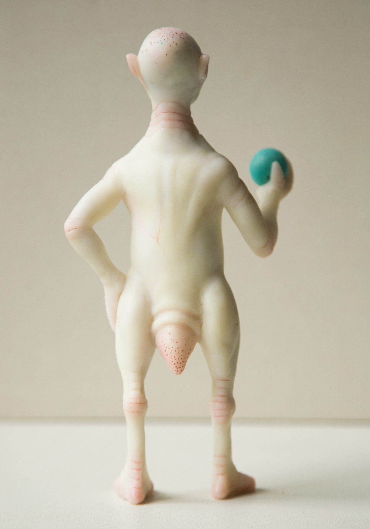 Alien statue, fantastic planet character, alien ufo art doll sculpture