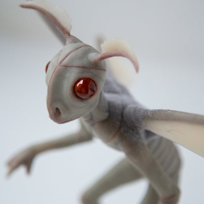 Mothman of West Vigrinia state! Weird and creepy sculpture of Mothman cryptid creature