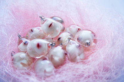 Dragon baby fetus embryo jewelry, Polymer clay epoxy resin pendant