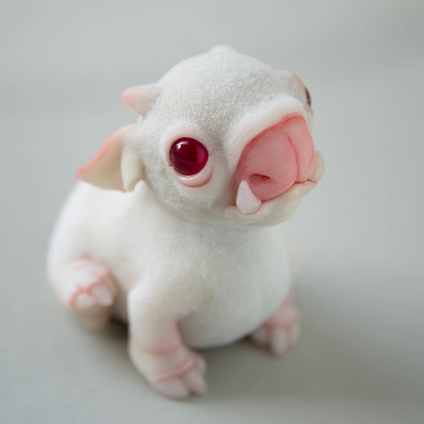 Cute alien doggy ooak baby doll,  pet miniature sculpture,  imaginary animal creature