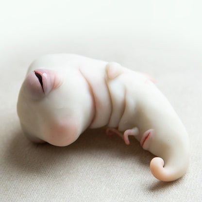 Cute baby Alien Embryo sculpture, polymer clay figurine, baby shower or gender reveal gift idea