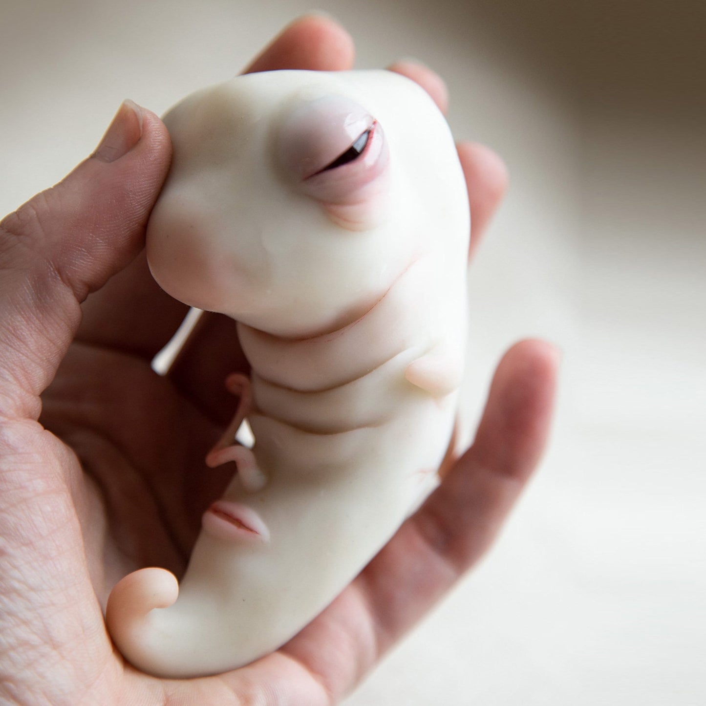 Weird baby Alien Embryo sculpture, polymer clay figurine, baby shower or gender reveal gift idea