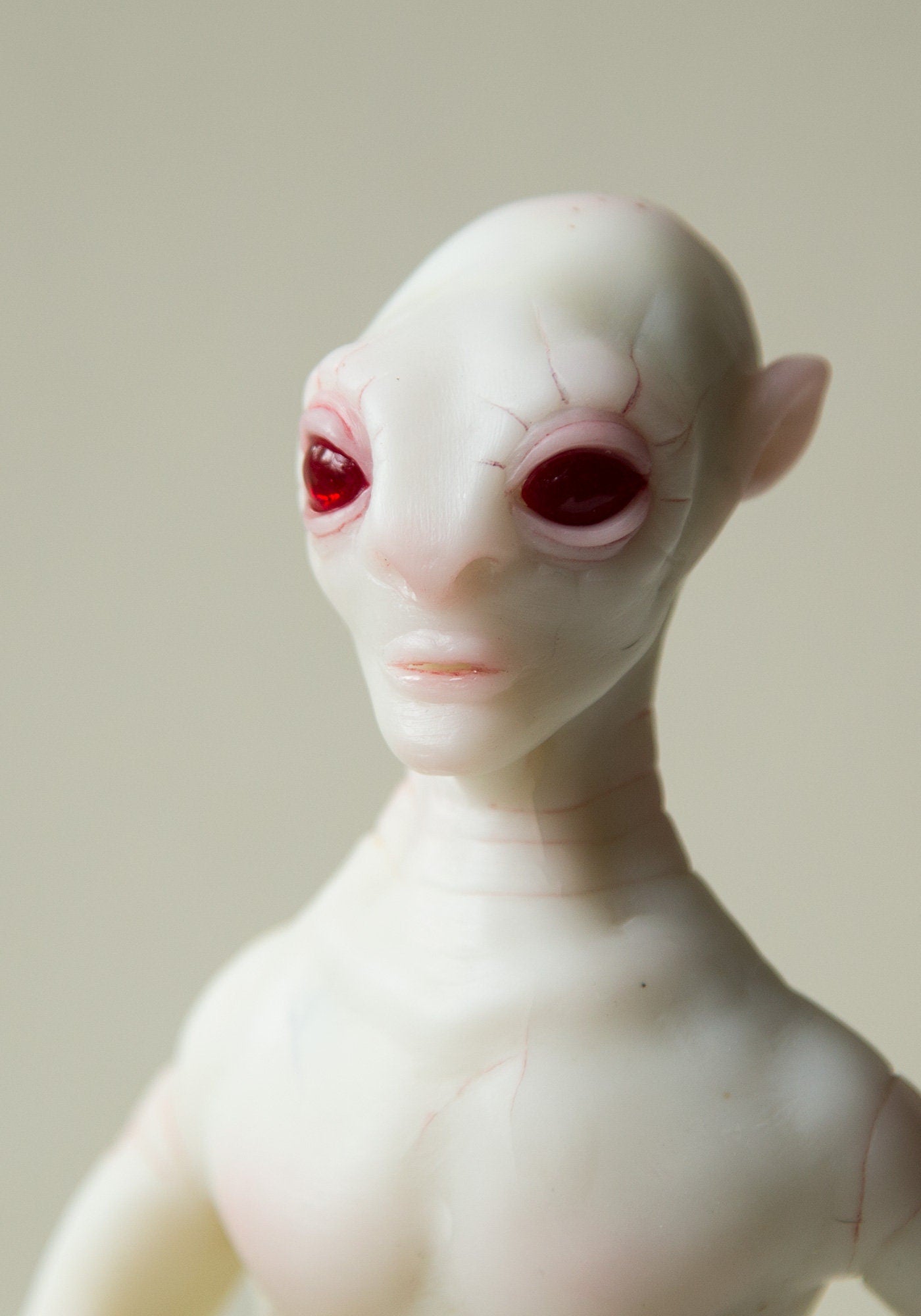 Alien statue, fantastic planet character, alien ufo art doll sculpture