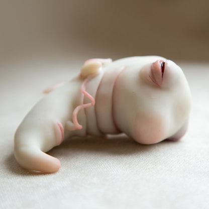 Cute baby Alien Embryo sculpture, polymer clay figurine, baby shower or gender reveal gift idea