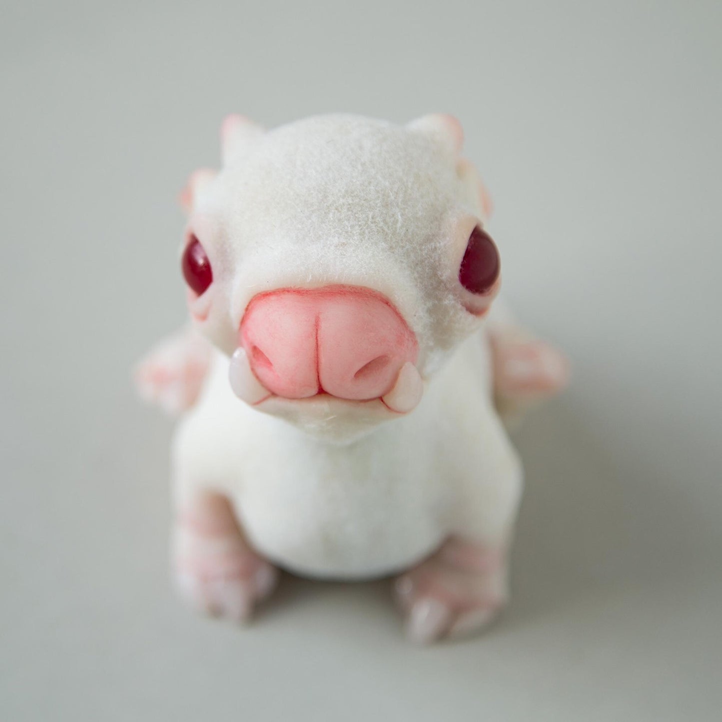 Cute alien doggy ooak baby doll,  pet miniature sculpture,  imaginary animal creature