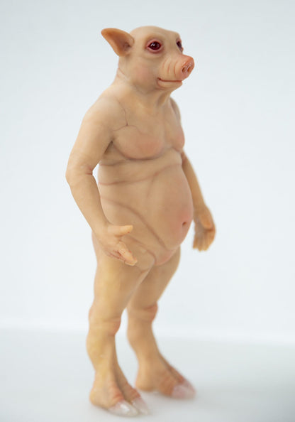 Northfield Pigman of Vermont! Pigman art doll creature, weird sculpture cute doll cryptid creature