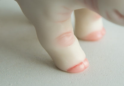 Hybrid goblin - boar animal figurine, cute sculpture of goblin warthog animal art doll creature