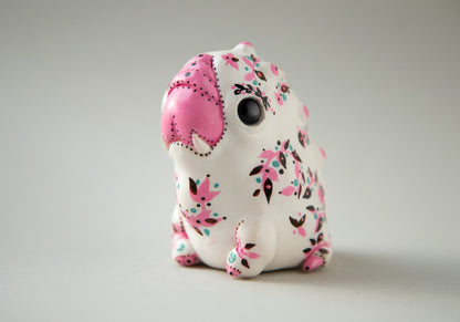 Fantasy creature, the Warthog, created and hand made in Cocoon Toy team, now with celtic folk ornament on it's body