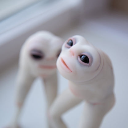 Fresno nightcrawlers of California, alien mythical creatures, cryptid gift art doll