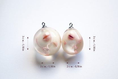 Dragon baby fetus embryo jewelry, Polymer clay epoxy resin pendant