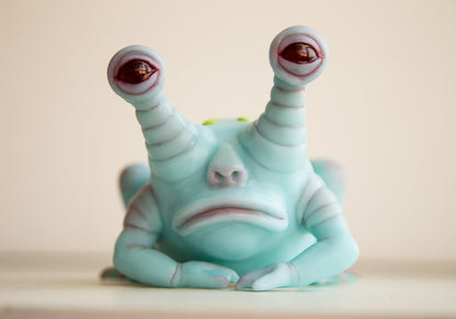 Strange frog and toad statue, sad ooak animal art doll Daniel Johnston frog, gay frog strange creature, ooak weird stuff sculpture character