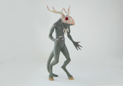 Wendigo cryptid monster from Minnesota! horror sculpture art doll of windigo cryptid creature