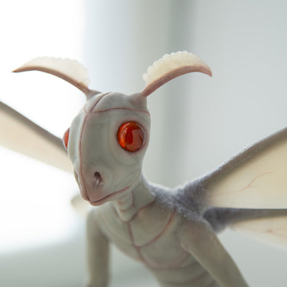 Mothman of West Vigrinia state! Weird and creepy sculpture of Mothman cryptid creature