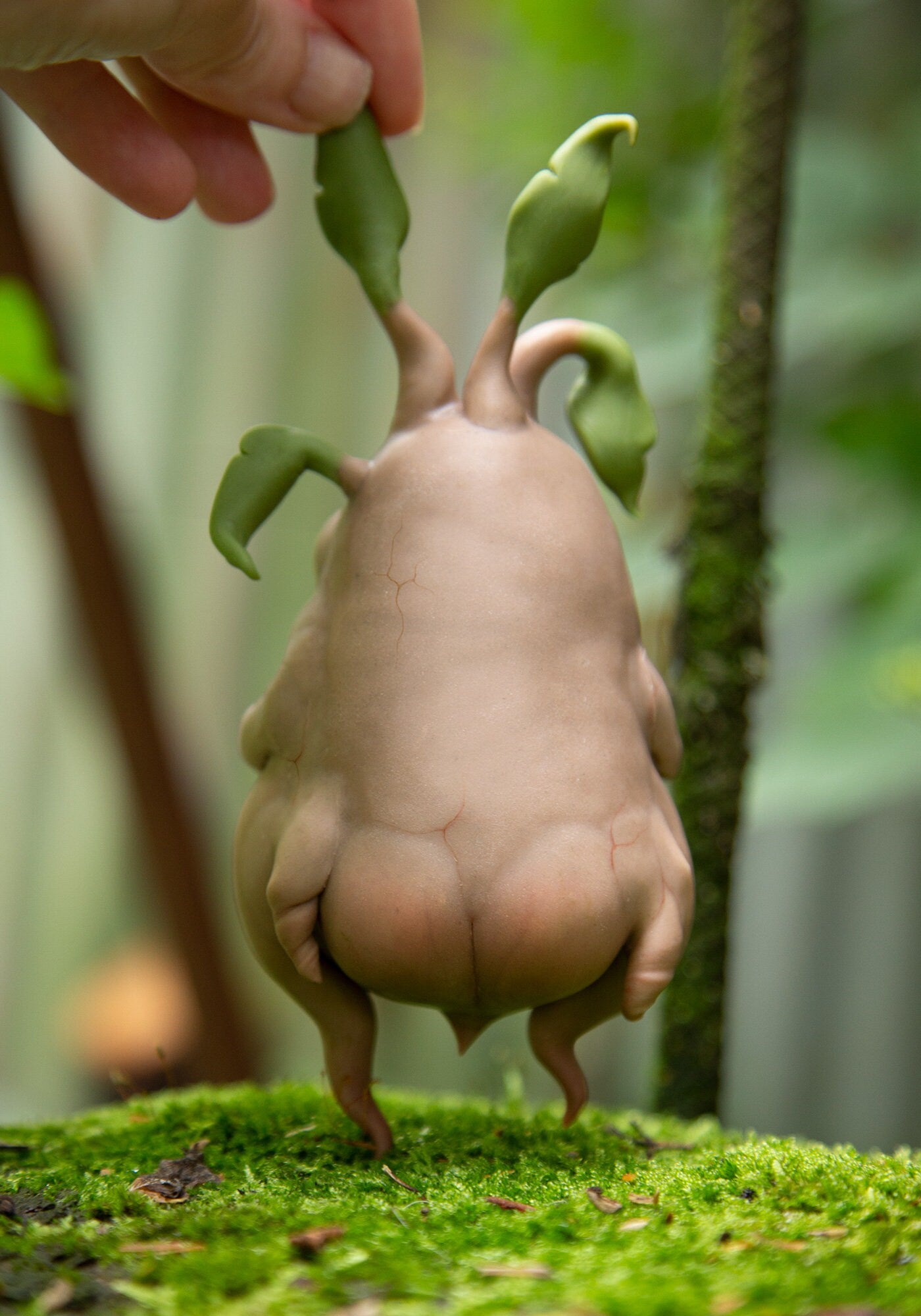 Mandrake miniature creepy cute doll, mandragora geek sculpture from Harry Potter universe, awesome magic gift