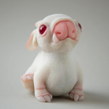Cute alien doggy ooak baby doll,  pet miniature sculpture,  imaginary animal creature