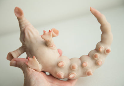 Weird fantastic beast alien baby doll sculpture, worm - elephant lil cutie