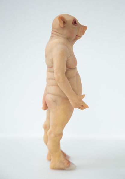 Northfield Pigman of Vermont! Pigman art doll creature, weird sculpture cute doll cryptid creature