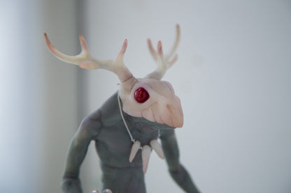 Wendigo cryptid monster from Minnesota! horror sculpture art doll of windigo cryptid creature