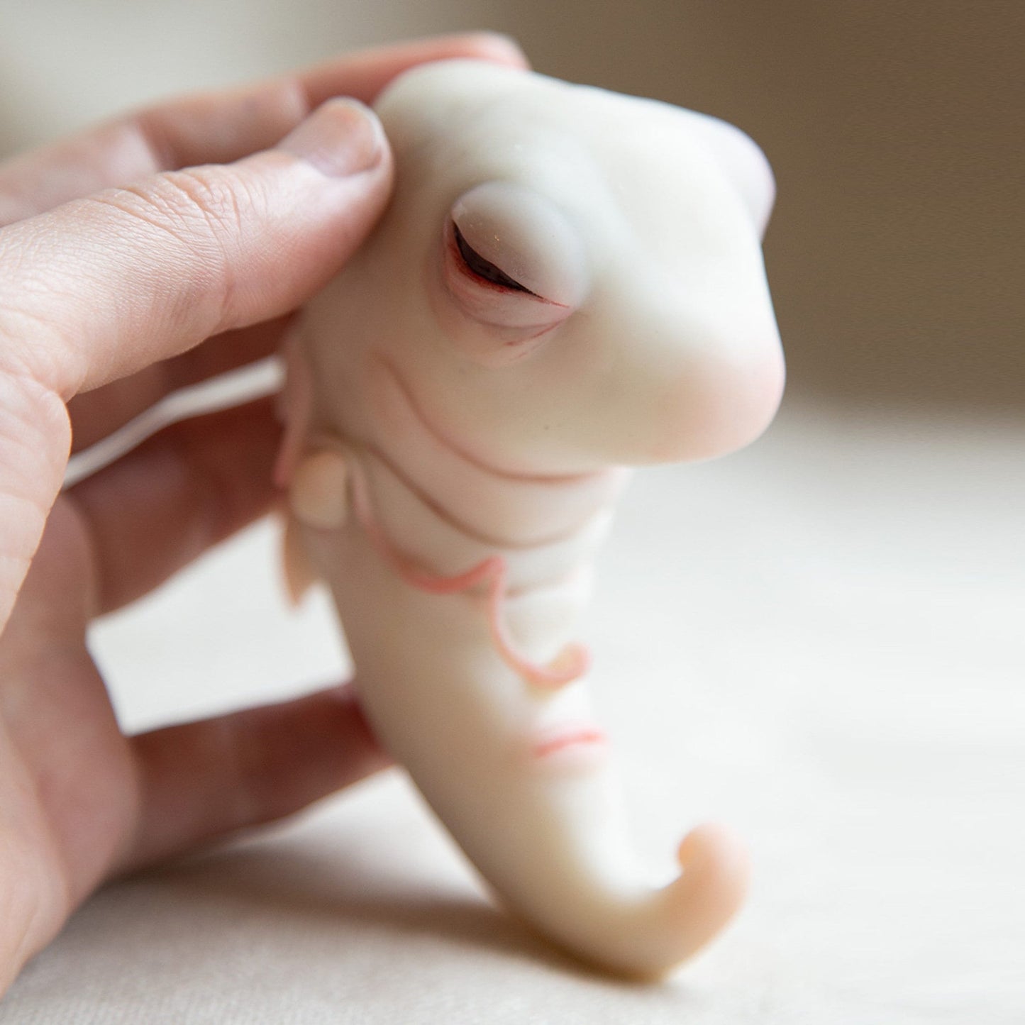 Weird baby Alien Embryo sculpture, polymer clay figurine, baby shower or gender reveal gift idea