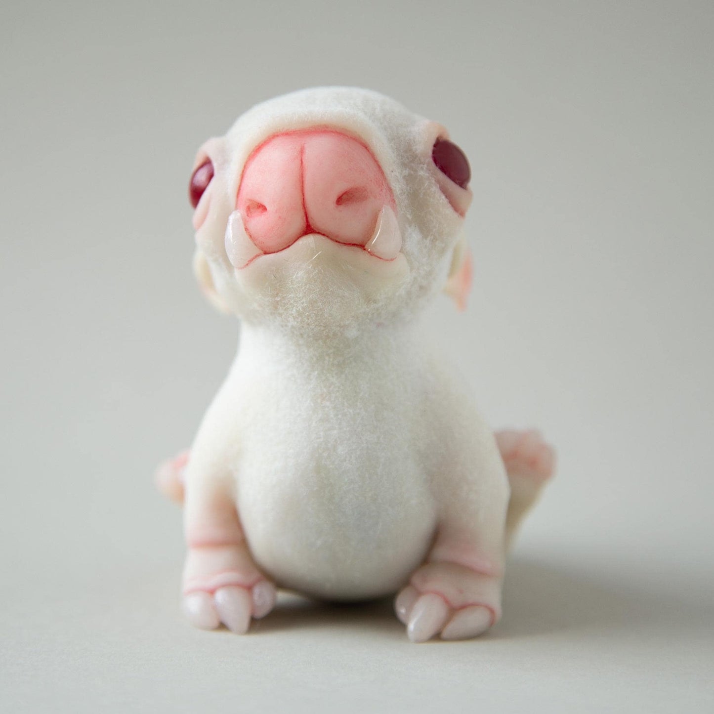 Cute alien doggy ooak baby doll,  pet miniature sculpture,  imaginary animal creature