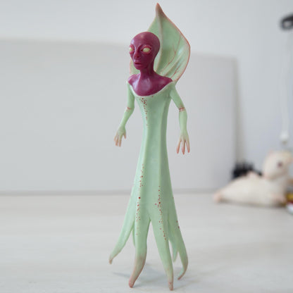 Flatwoods monster of West Virginia! Scary art doll cryptid creature with glow in the dark eyes, weird horror gift
