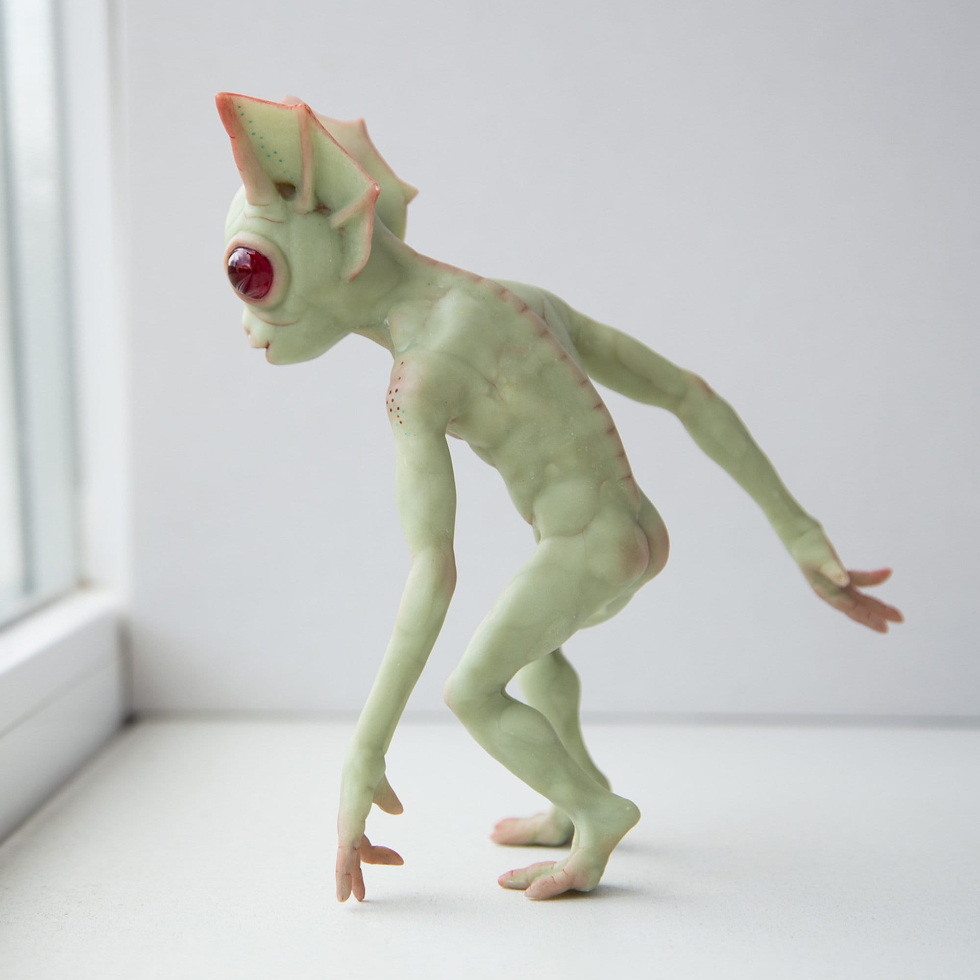 Paledusk ゴブリン人形　非売品 Hopkinsville Goblin of Kentucky, creepy cute cryptid green goblin