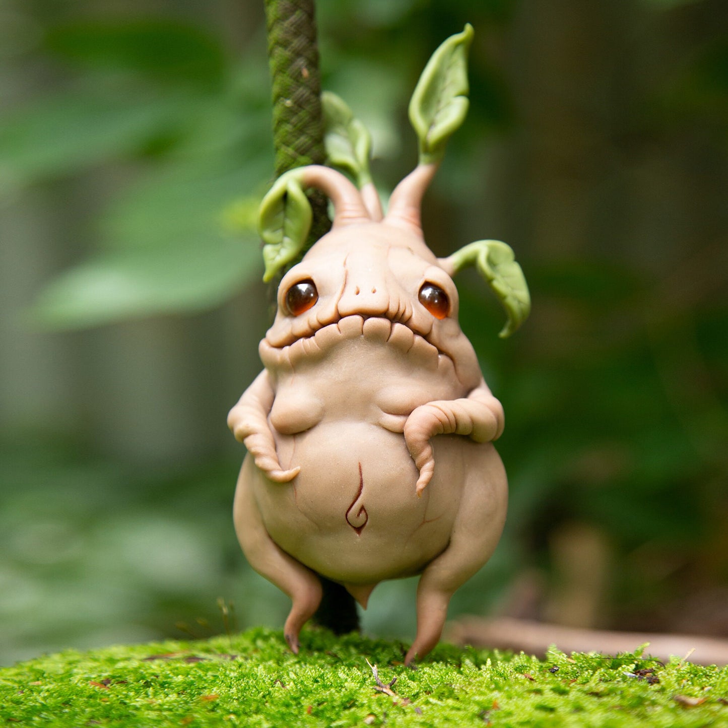 Mandrake miniature creepy cute doll, mandragora geek sculpture from Harry Potter universe, awesome magic gift