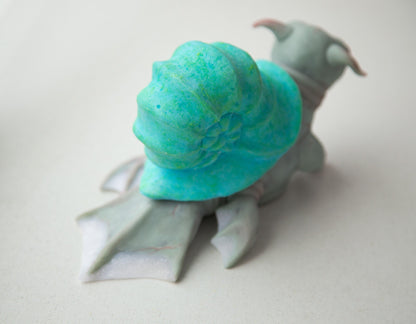 Fantasy hermit crab with snail shell, ooak baby sea creature doll