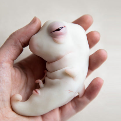 Cute baby Alien Embryo sculpture, polymer clay figurine, baby shower or gender reveal gift idea