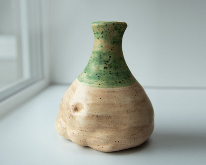 Woman torso form flower vase, rustic minimalistic home interior abstract decor