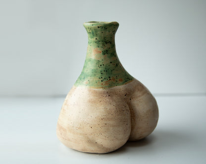 Woman torso form flower vase, rustic minimalistic home interior abstract decor