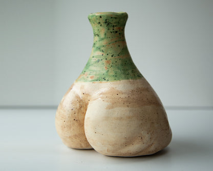 Woman torso form flower vase, rustic minimalistic home interior abstract decor