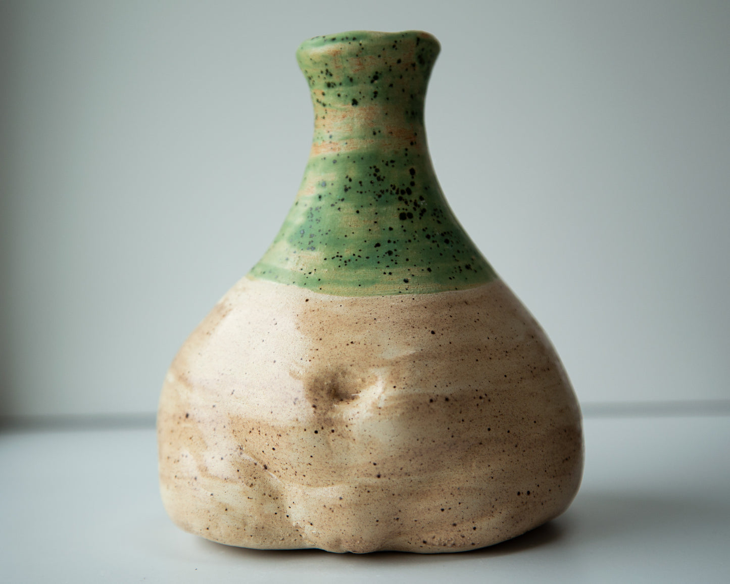 Woman torso form flower vase, rustic minimalistic home interior abstract decor