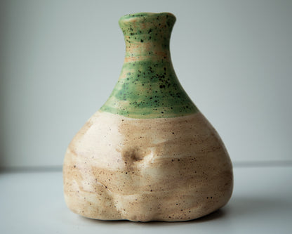 Woman torso form flower vase, rustic minimalistic home interior abstract decor