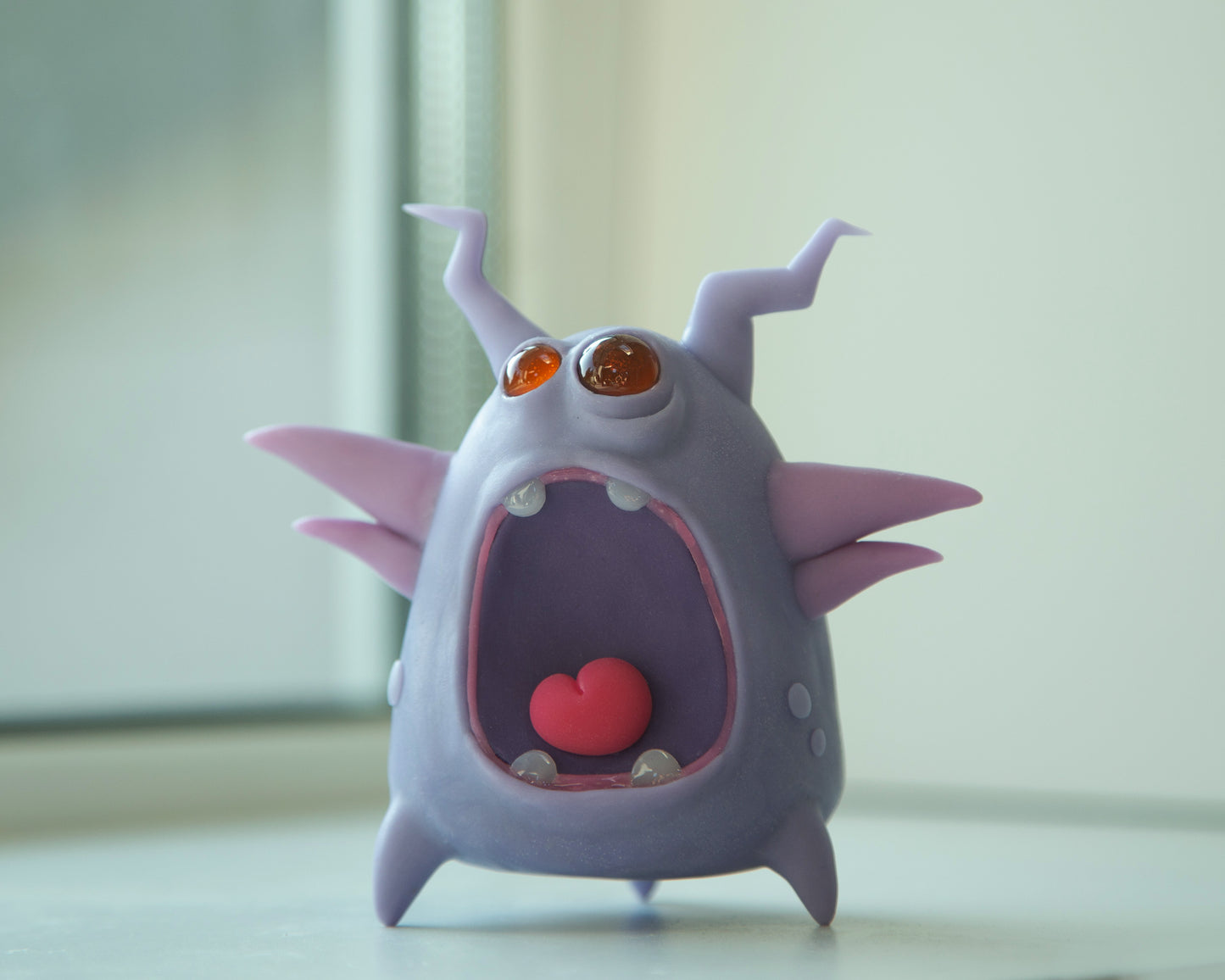 Cool Microbe - Germ character in cartoon anime style, weird and unusual creature art doll, peculiar creepy cute bacteria figurine