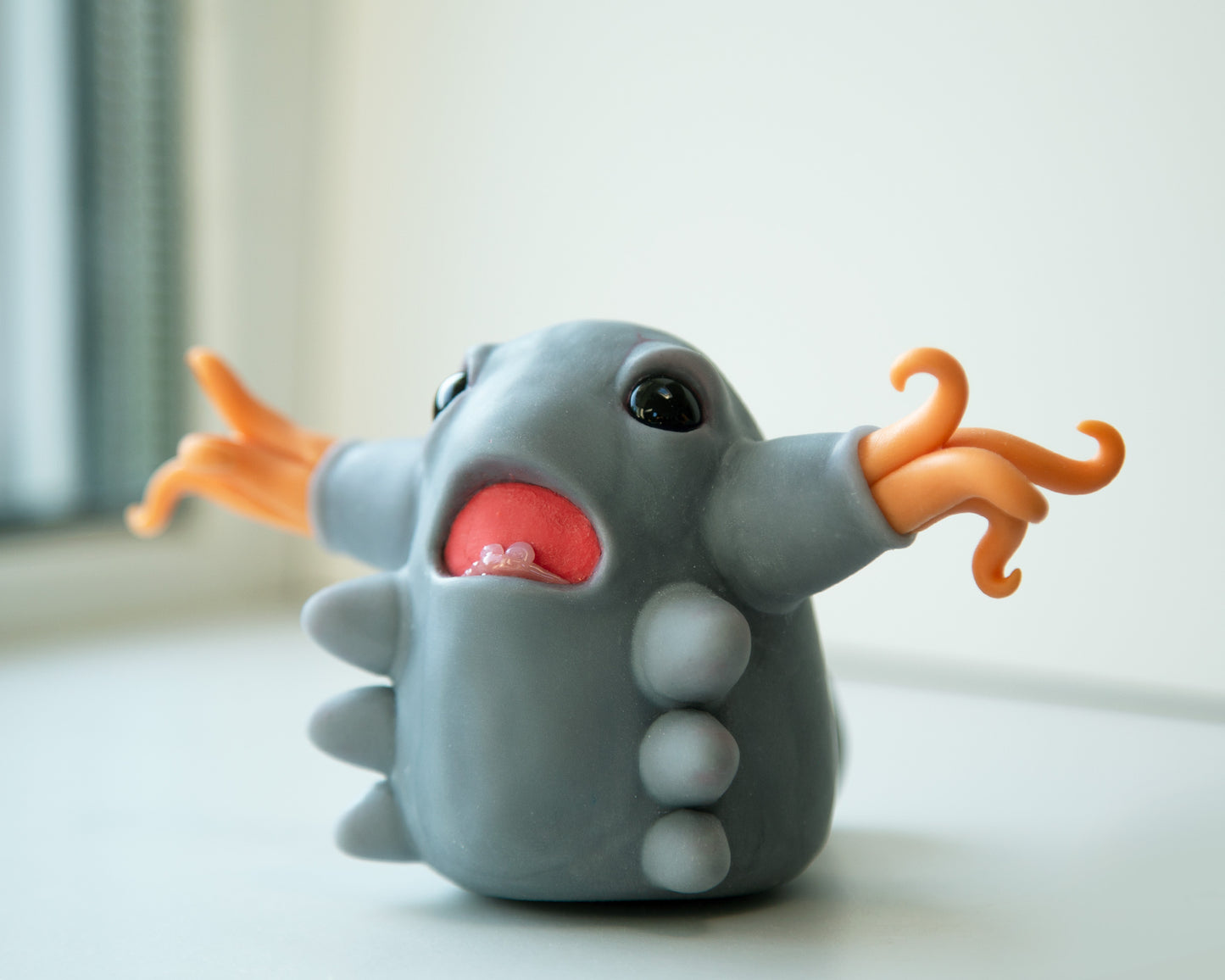 Creepy cute Germ - Bacteria figurine in anime style, cool original character and weird cartoon art doll creature