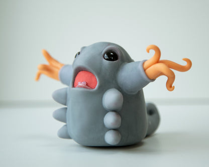 Creepy cute Germ - Bacteria figurine in anime style, cool original character and weird cartoon art doll creature