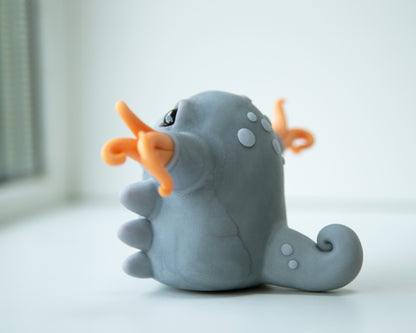 Creepy cute Germ - Bacteria figurine in anime style, cool original character and weird cartoon art doll creature