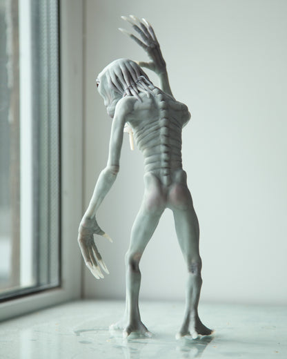 Skinwalker - Mythical creature from Navajo legends, polymer clay weird and creepy sculpture, horror art doll