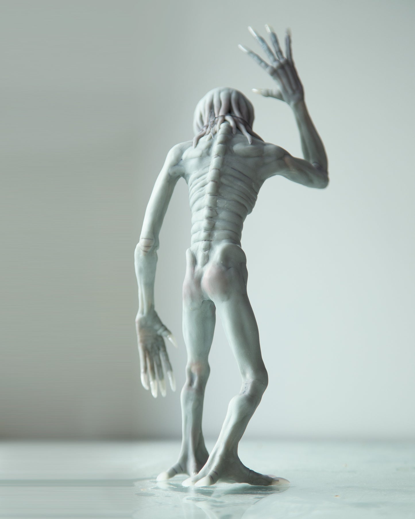Skinwalker - Mythical creature from Navajo legends, polymer clay weird and creepy sculpture, horror art doll