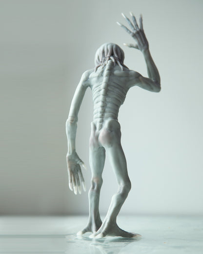 Skinwalker - Mythical creature from Navajo legends, polymer clay weird and creepy sculpture, horror art doll