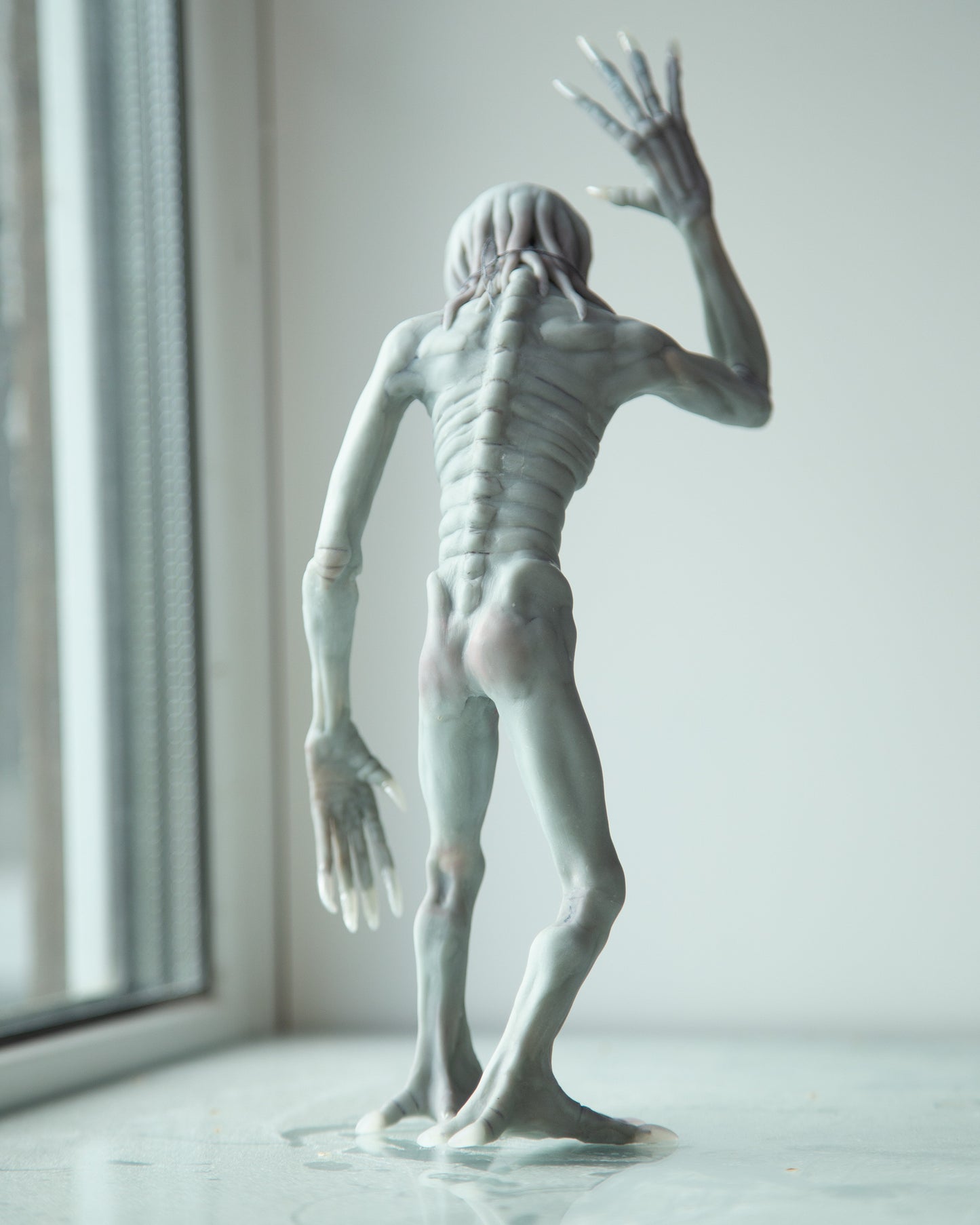 Skinwalker - Mythical creature from Navajo legends, polymer clay weird and creepy sculpture, horror art doll