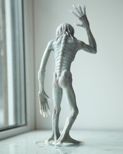 Skinwalker - Mythical creature from Navajo legends, polymer clay weird and creepy sculpture, horror art doll