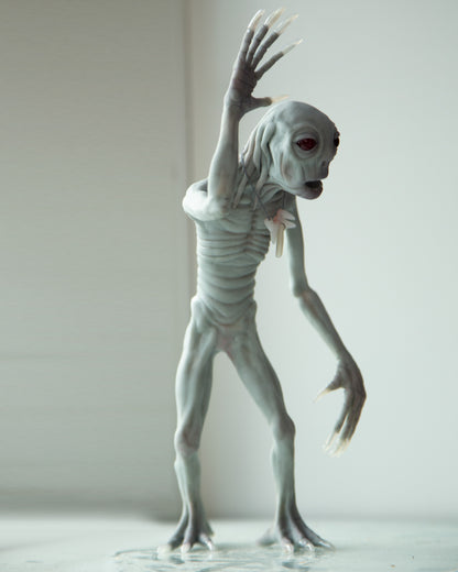 Skinwalker - Mythical creature from Navajo legends, polymer clay weird and creepy sculpture, horror art doll
