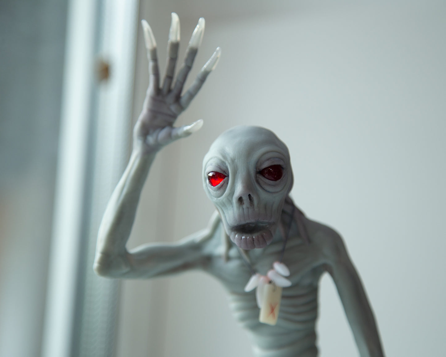 Skinwalker - Mythical creature from Navajo legends, polymer clay weird and creepy sculpture, horror art doll