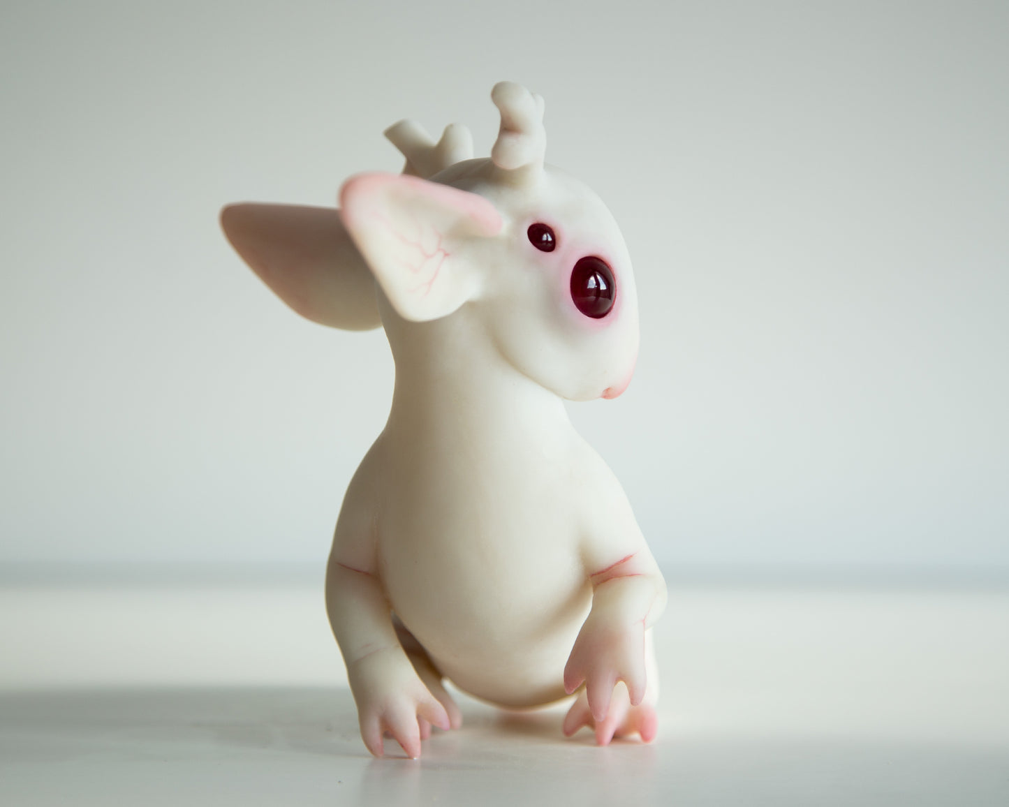 Fantasy Jackalope Sculpture in Sweet White Color, Wyoming Cryptid Gift, Mythical Creature Figurine (Copy)
