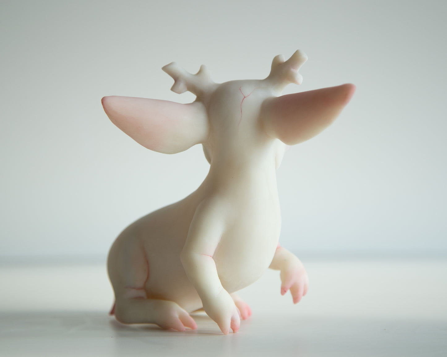 Fantasy Jackalope Sculpture in Sweet White Color, Wyoming Cryptid Gift, Mythical Creature Figurine (Copy)
