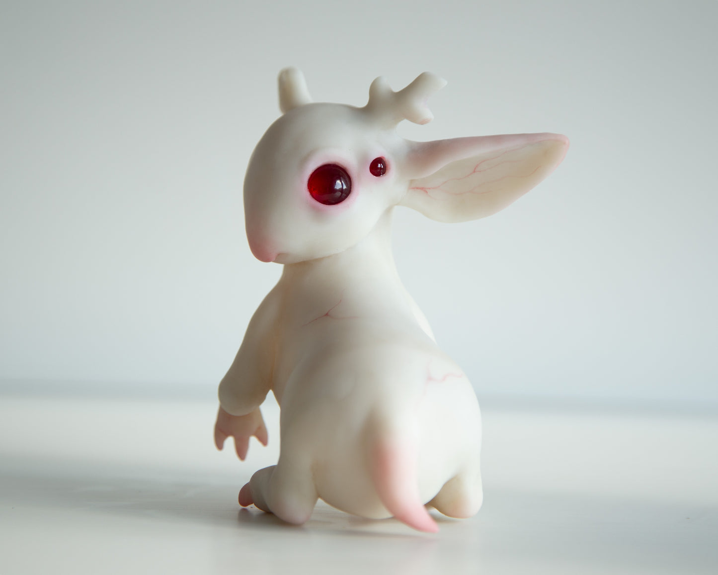 Fantasy Jackalope Sculpture in Sweet White Color, Wyoming Cryptid Gift, Mythical Creature Figurine (Copy)
