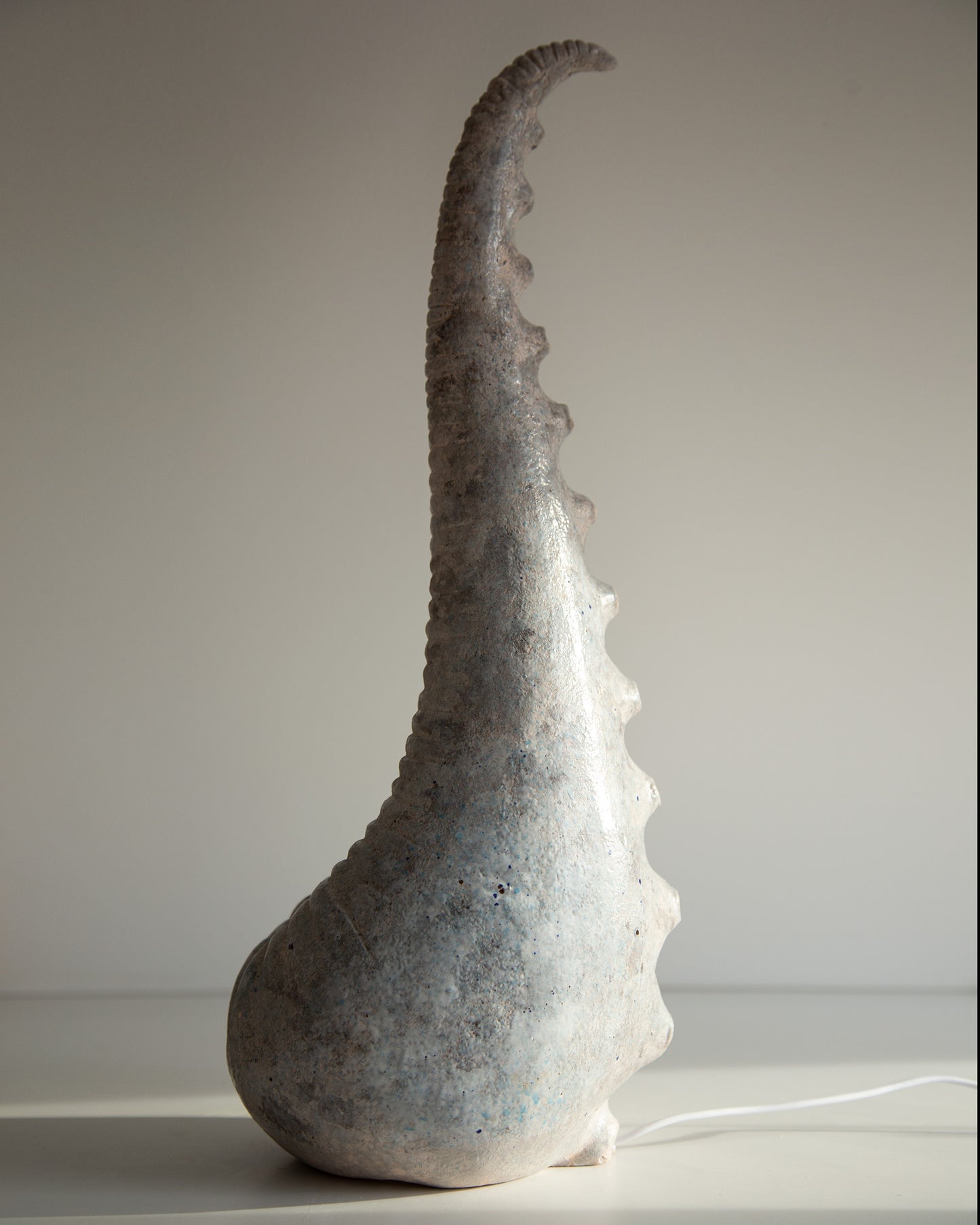 Organic Ceramic Floor Lamp – Handmade Sculptural LED Light for Wabi Sabi Interiors